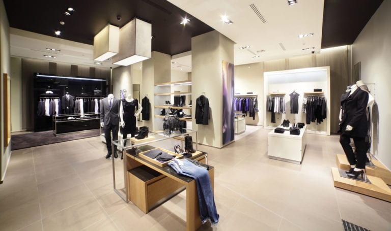 retail displays of clothes