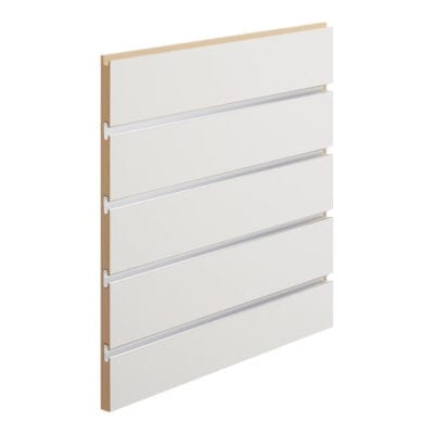 White MDF Slatwall 2400L x 1200H - Single Faced