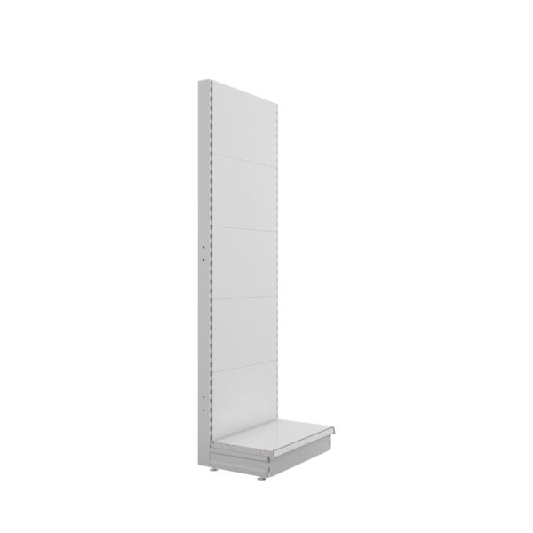 S-Mart 665L x 2100H Single-Sided Gondola Shelving Bay with Plain Back Panels