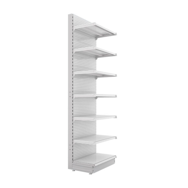 S-Mart 665L x 2400H Single-Sided Gondola Shelving Bay with Volcano Back Panels - Image 2