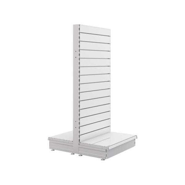 S-Mart 665L x 1500H Double-Sided Gondola Shelving Bay with Slatwall Back Panels