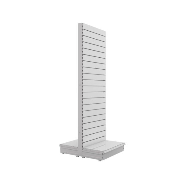 S-Mart 665L x 2100H Double-Sided Gondola Shelving Bay with Slatwall Back Panels