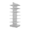 S-Mart 600L x 2400H Double-Sided Gondola Shelving Bay with Slatwall Back Panels - Image 2