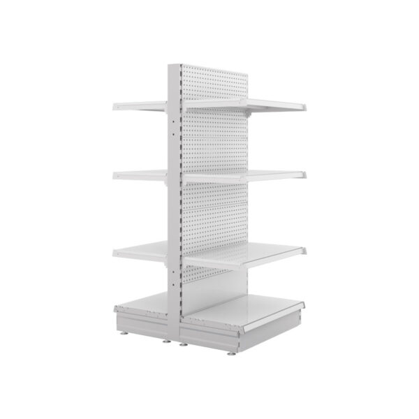 S-Mart 665L x 1500H Double-Sided Gondola Shelving Bay with Volcano Back Panels - Image 2
