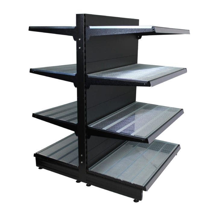 Liquor shelving bay for liquor racks