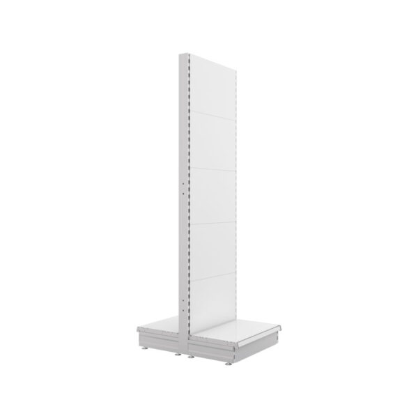 S-Mart 665L x 2100H Double-Sided Gondola Shelving Bay with Plain Back Panels