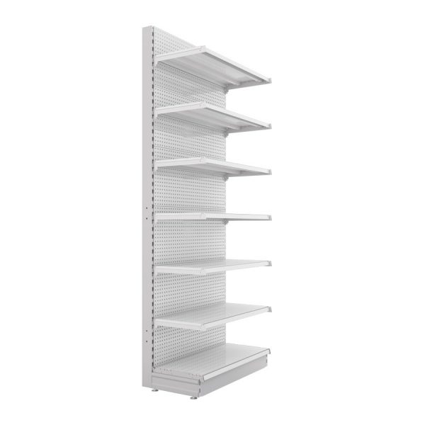S-Mart 914L x 2400H Single-Sided Gondola Shelving Bay with Volcano Back Panels - Image 2
