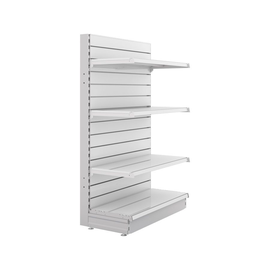 SMart 914L x 1500H SingleSided Gondola Shelving Bay with Slatwall Back Panels ADP Store Fixtures