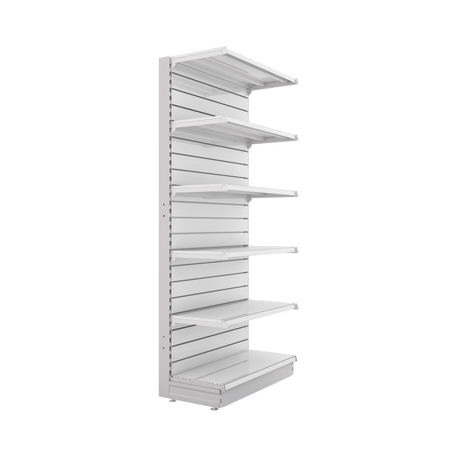 SMart 914L x 2100H SingleSided Gondola Shelving Bay with Slatwall