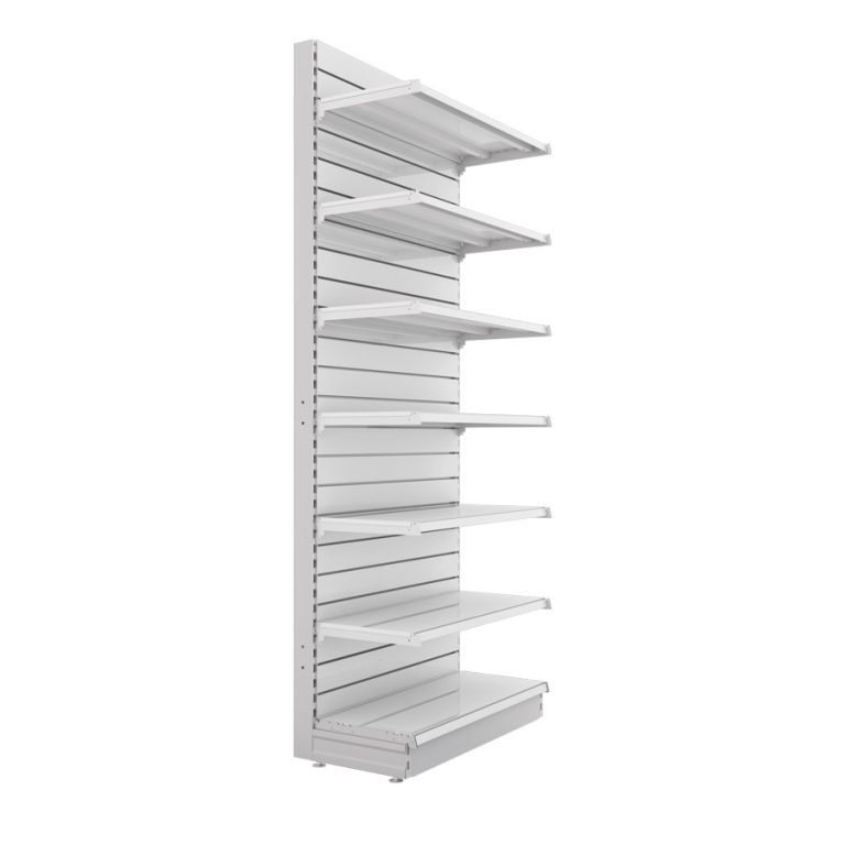 SMart 914L x 2400H SingleSided Gondola Shelving Bay with Slatwall