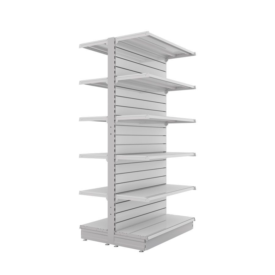 SMart 1000L x 2100H DoubleSided Gondola Shelving Bay with Slatwall