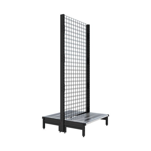 S-Mart 914L x 2210H Double-Sided Gondola Shelving Bay with Mesh Backpanel - Image 2