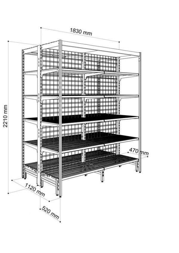 supermarket bays 2 sides