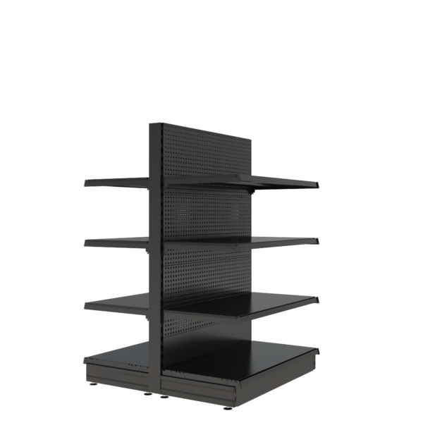 S-Mart 1000L x 1500H Double-Sided Gondola Shelving Bay with Volcano Back Panels - Image 2