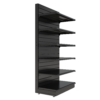 S-Mart 1000L x 2100H Single-Sided Gondola Shelving Bay with Slatwall Back Panels - Image 2