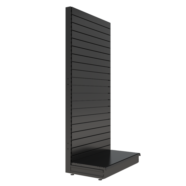 S-Mart 1000L x 2100H Single-Sided Gondola Shelving Bay with Slatwall Back Panels
