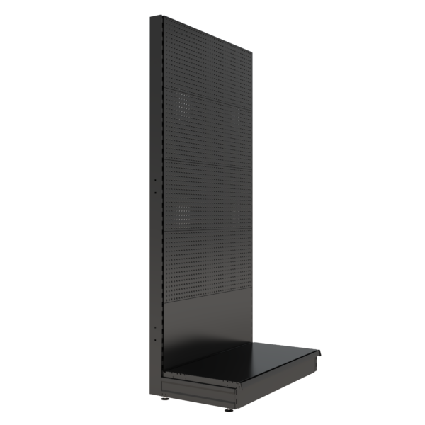 S-Mart 1000L x 2100H Single-Sided Gondola Shelving Bay with Volcano Back Panels