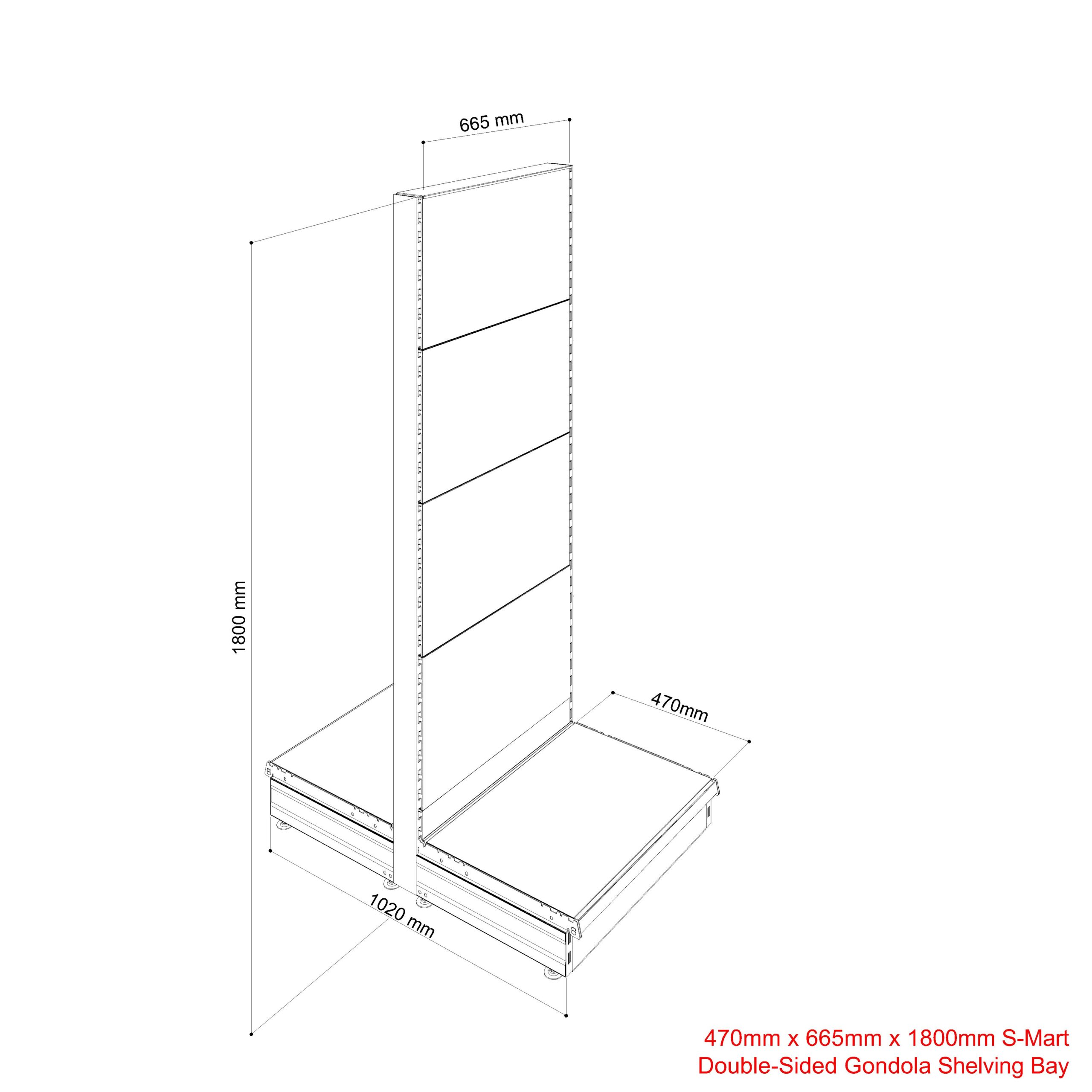 470mm x 665mm x 1800mm DS