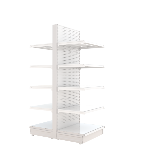 S-Mart 665L x 1800H Double-Sided Gondola Shelving Bay with Volcano Back Panels - Image 2