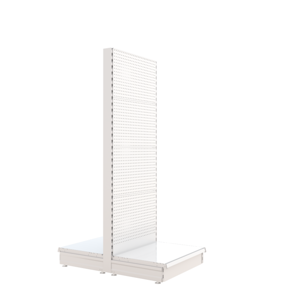S-Mart 665L x 1800H Double-Sided Gondola Shelving Bay with Volcano Back Panels
