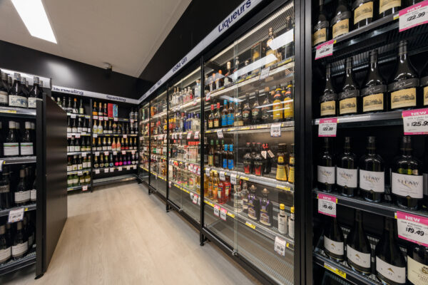 Lockable Glass Door Sets for Liquor Shelving - 2/3 Glass With Flap Door - Image 2