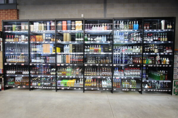 Lockable Glass Door Sets for Liquor Shelving - 2/3 Glass With Flap Door - Image 3