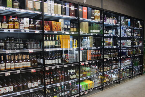 Lockable Glass Door Sets for Liquor Shelving - 2/3 Glass With Flap Door - Image 4